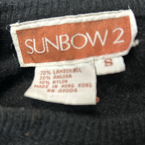 Vintage 80’s Black Wool Angora Sequins Pullover Sweater Dolman Sleeve Size Sm - Picture 5 of 5